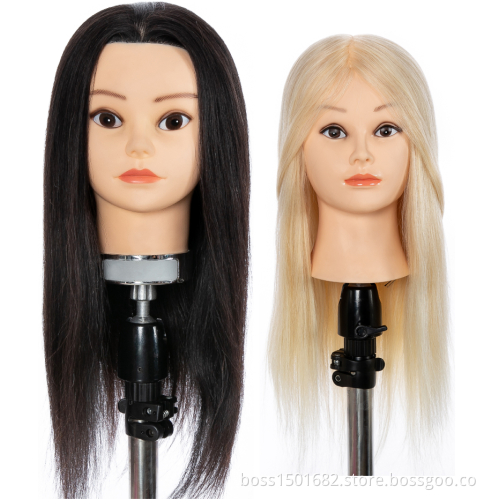 First Beauty Mannequin Head Training Dummy Doll Head Black Mannequin 100% Human Virgin Hair Remy Hair Female
